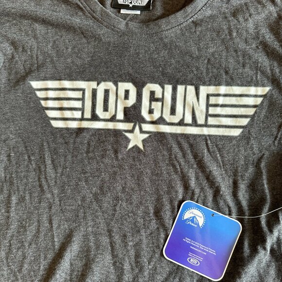 BNWT Gray Top Gun T-Shirt - Size S - Picture 3 of 4